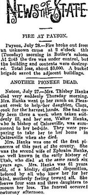 Obituary of Thisbe Hanks - Ogden Standard Examiner